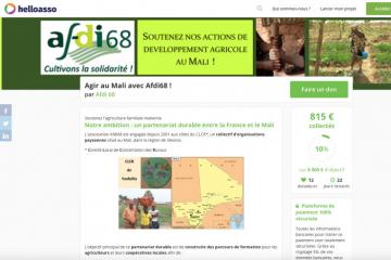 HelloAsso, Afdi 68, Mali, appel, dons, clcr, solidarité, soutien, agriculture, familiale, afrique, a